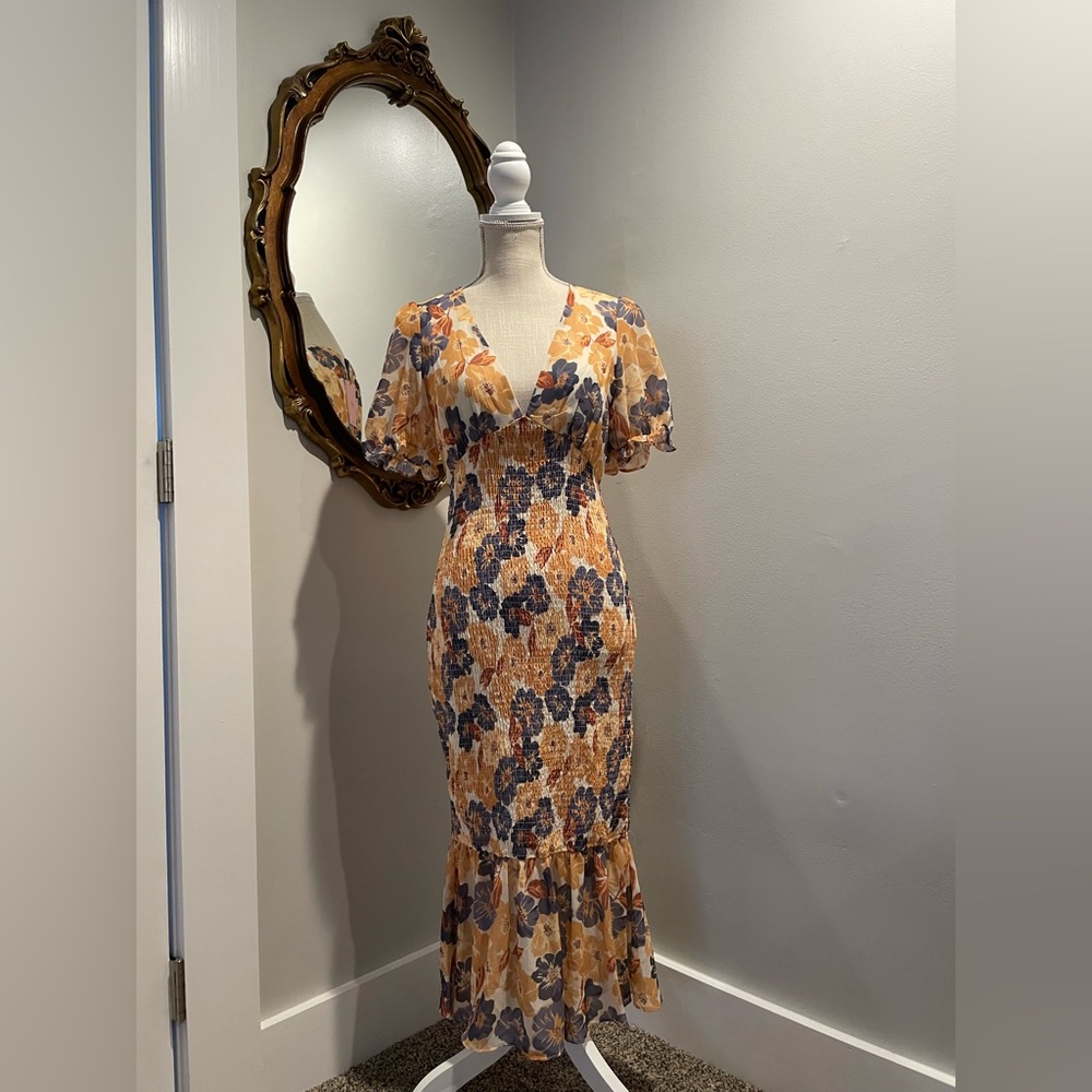 Hello Molly Everything in Between Midi Yellow Dress